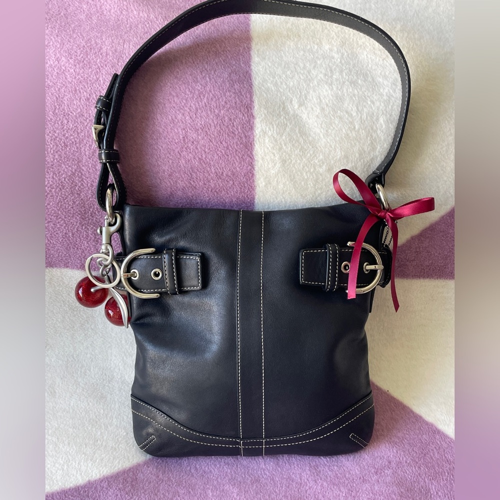 Coach Signature Double Buckle Bag